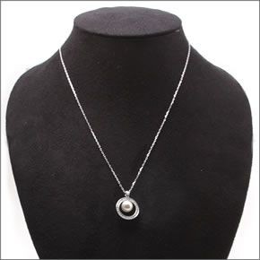 スワロフスキー Appear ホワイトクリスタル・パール クリスタル サークル ペンダント/ クリスタル ピアス　セット 5048087