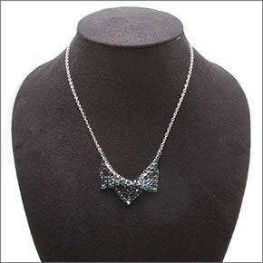 スワロフスキー Best Small ダークブルー×エメラルドグリーン クリスタル メッシュ ネックレス 5098549