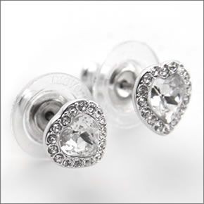 スワロフスキー Cyndi ハートモチーフ クリスタル/クリスタルパヴェ ネックレス・ピアスセット 5112175