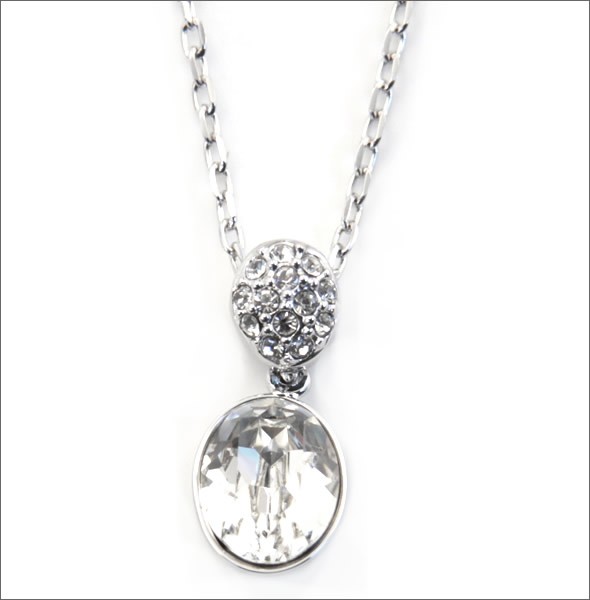 スワロフスキー Vanita Oval Pendant  クリスタル/クリスタル・パヴェ オーバル ペンダント ネックレス 5035876