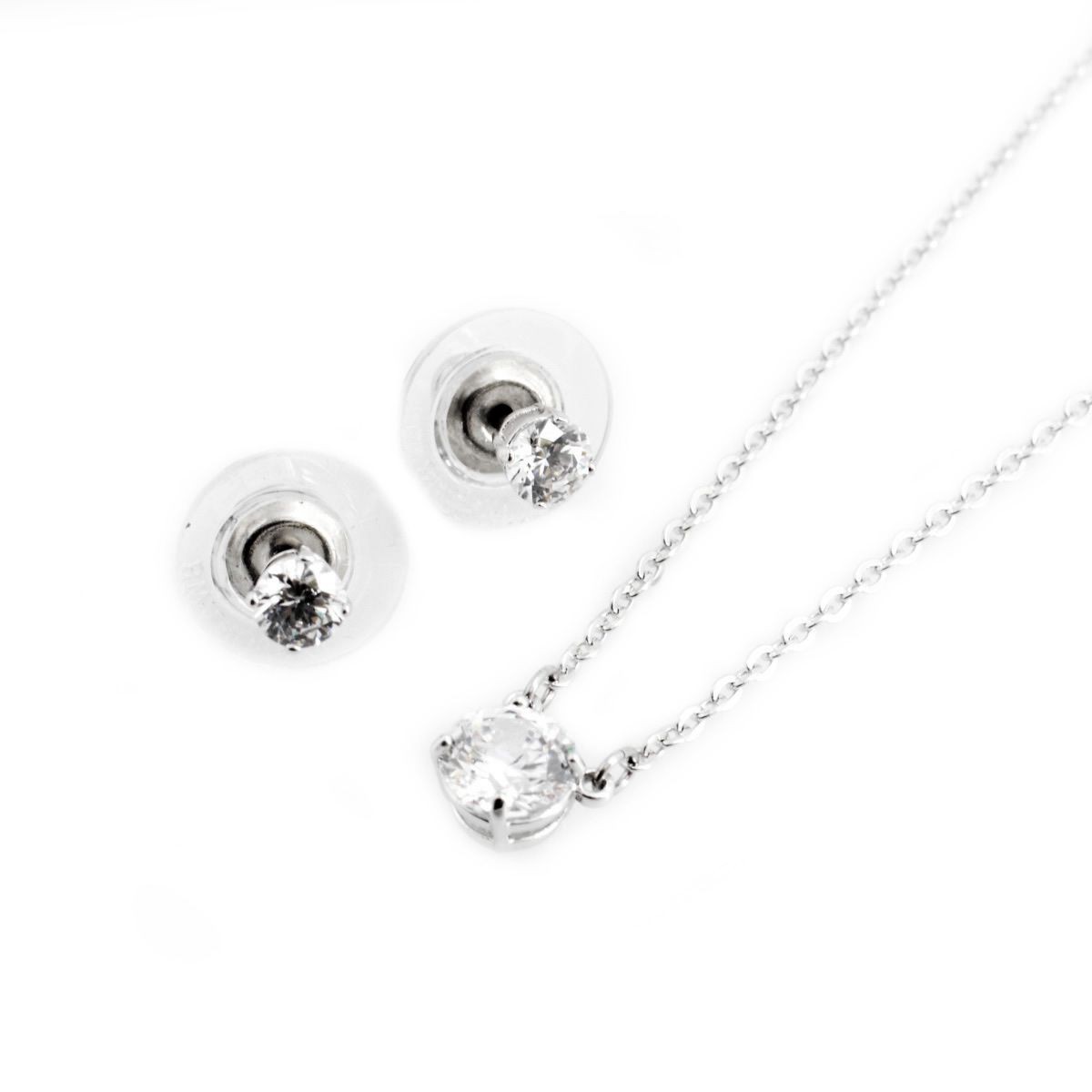スワロフスキー SWAROVSKI 5113468 Attract Set ラウンド クリスタル ネックレス&ピアスセット