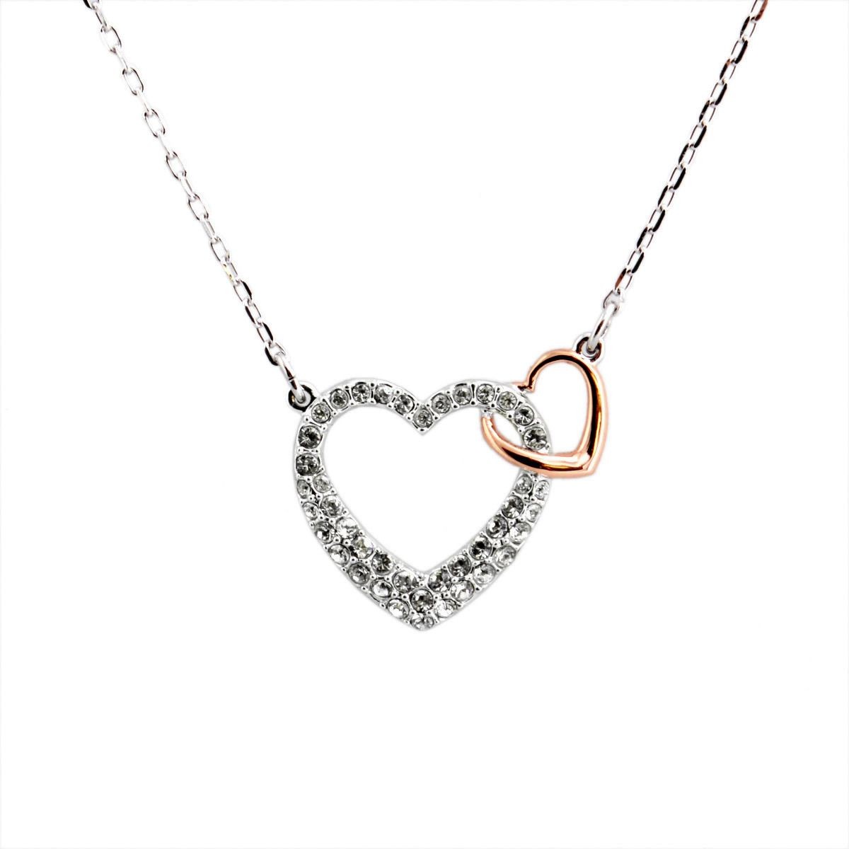 スワロフスキー SWAROVSKI 5156815 Dear Small ダブル ハート クリスタルパヴェ ペンダント ネックレス