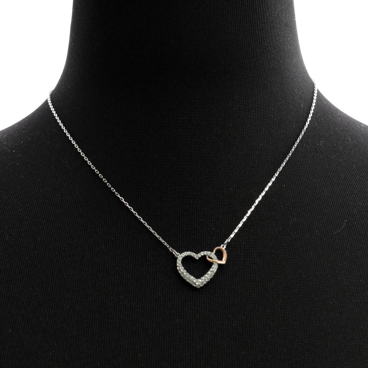 スワロフスキー SWAROVSKI 5156815 Dear Small ダブル ハート クリスタルパヴェ ペンダント ネックレス