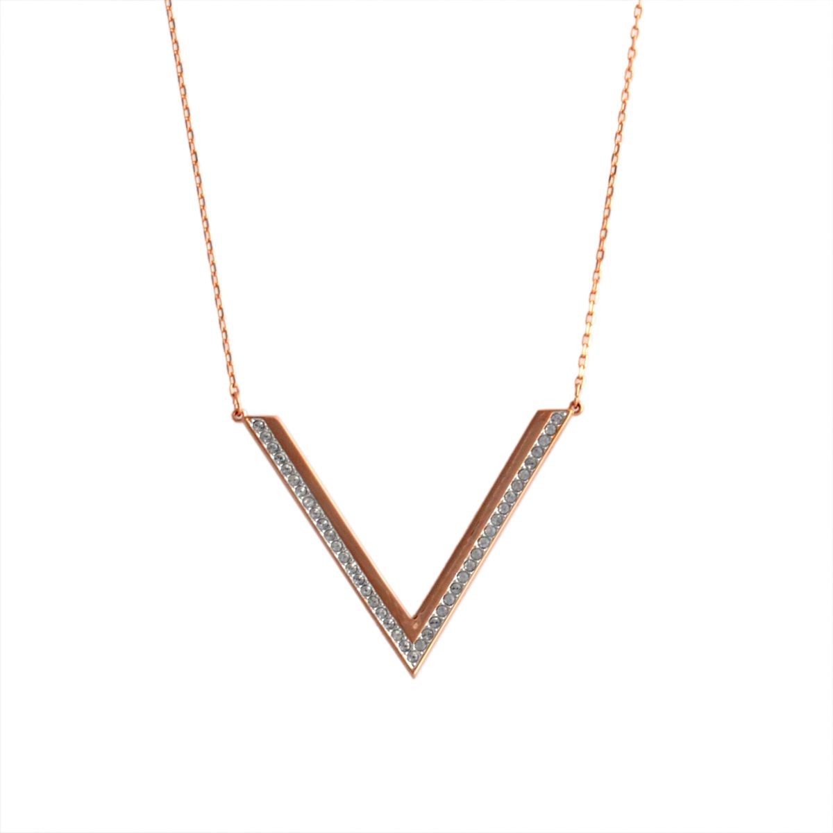 スワロフスキー SWAROVSKI 5140123 Delta Medium  V字型 クリスタルパヴェ ネックレス ペンダント