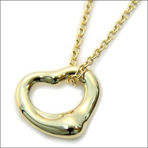 ≪ショッピングバッグ付≫ティファニーオープン ハート ペンダントミニ 16in 18YＧ25152328