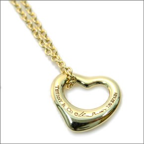 ≪ショッピングバッグ付≫ティファニーオープン ハート ペンダントミニ 16in 18YＧ25152328