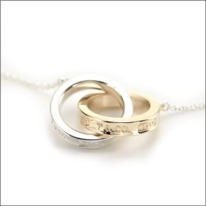 ティファニー  1837 インターロッキング サークル ペンダント ネックレス SS/18KYG 24601439