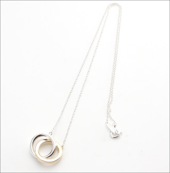 ティファニー  1837 インターロッキング サークル ペンダント ネックレス SS/18KYG 24601439