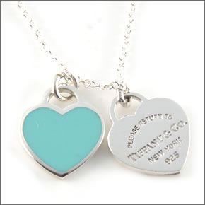 ティファニー  RTT ダブルハート タグ ペンダント・ネックレス ティファニー ブルー  16in 27125107