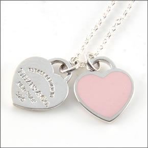 ティファニー  RTT ミニ 2ハート ペンダント・ネックレス エナメル フィッシュ 16in 28751249