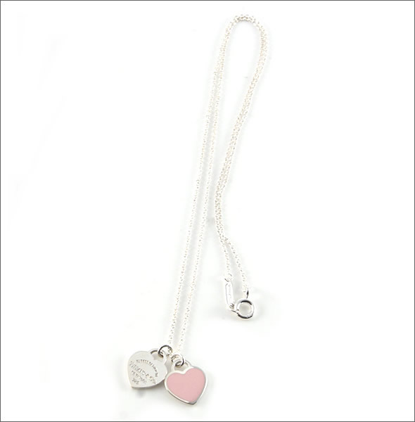 ティファニー  RTT ミニ 2ハート ペンダント・ネックレス エナメル フィッシュ 16in 28751249