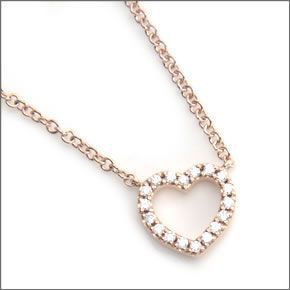 ティファニー  メトロ ハート ペンダント・ネックレス ミニ 16in 18RG  27513972