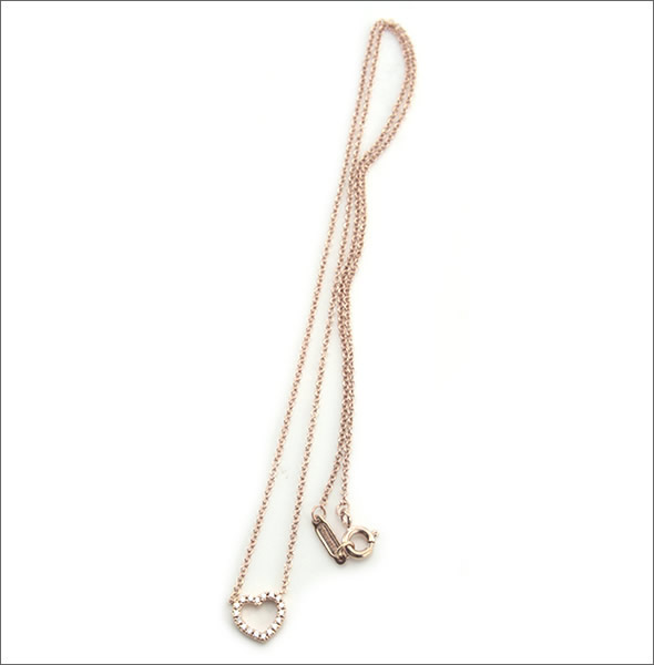 ティファニー  メトロ ハート ペンダント・ネックレス ミニ 16in 18RG  27513972