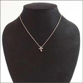 ティファニー  クロス ペンダント・ネックレス ミニ 16in 18RG 28551304