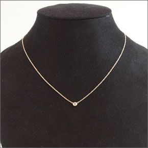 ティファニー  ダイヤモンド バイ ザ ヤード ペンダント .14ct 16in 18Y 10769345