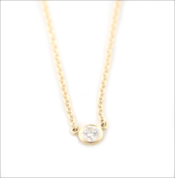 ティファニー  ダイヤモンド バイ ザ ヤード ペンダント .14ct 16in 18Y 10769345