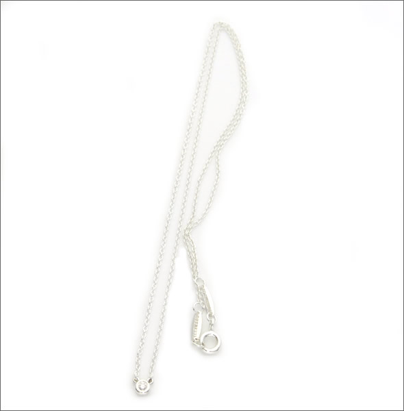 ティファニー  ダイヤモンド バイ ザ ヤード ペンダント .03ct 16in スターリング シルバー 24944387