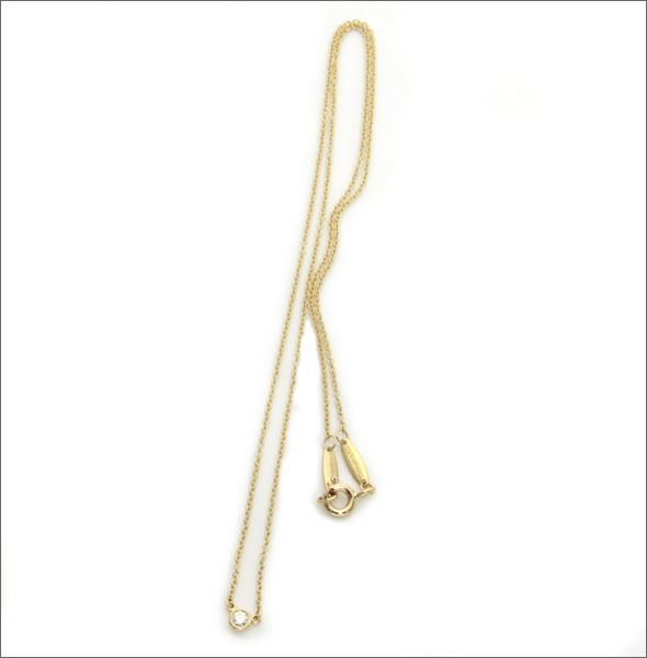 ティファニー  ダイヤモンド バイ ザ ヤード ペンダント .05ct 16in 18Y イエローゴールド 10769213