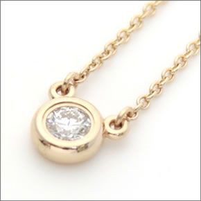 ティファニー  ダイヤモンド バイ ザ ヤード ペンダント .17ct 16in 18R ローズ ゴールド 28274564