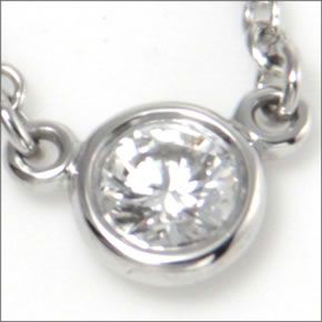 ティファニー  ダイヤモンド バイ ザ ヤード ペンダント .08ct 16in PT 12595816
