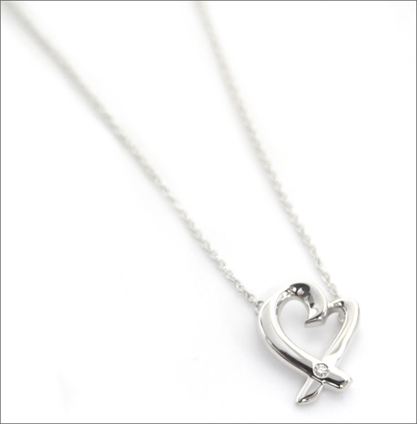 ティファニー  パロマ・ピカソ ラビングハート ペンダント・ネックレス スモール 1Pダイヤ 16in 25604296