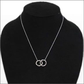 ティファニー  1837 インターロッキング サークル ペンダント・ネックレス スモール 16in 22992139
