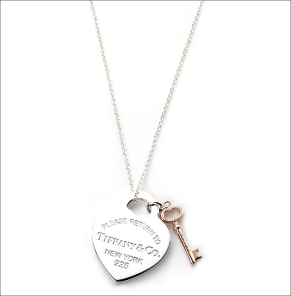ティファニー  RTT リターン トゥ ティファニー ハート キー ペンダント ネックレス　ミディアム SS/RUBEDO 30971531