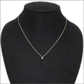 ティファニー  ソリティア ダイヤモンドペンダント・ネックレス 0.17ct 16in 18KRG  30223942