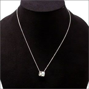 ティファニー 27631894  エラ T & Co. スクエア ペンダント シルバー エナメル フィニッシュ ミニ 16in スターリングシルバー