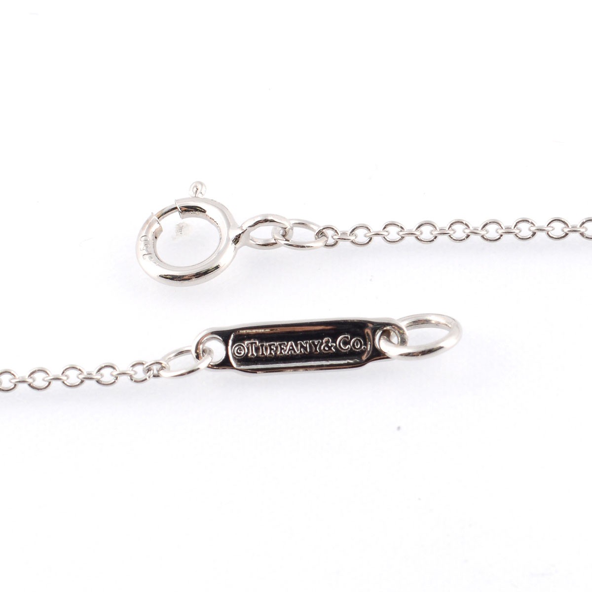 ティファニー Tiffany&CO 33285973 1837 サークル ペンダント ダイアモンド 16in 18KWG ネックレス