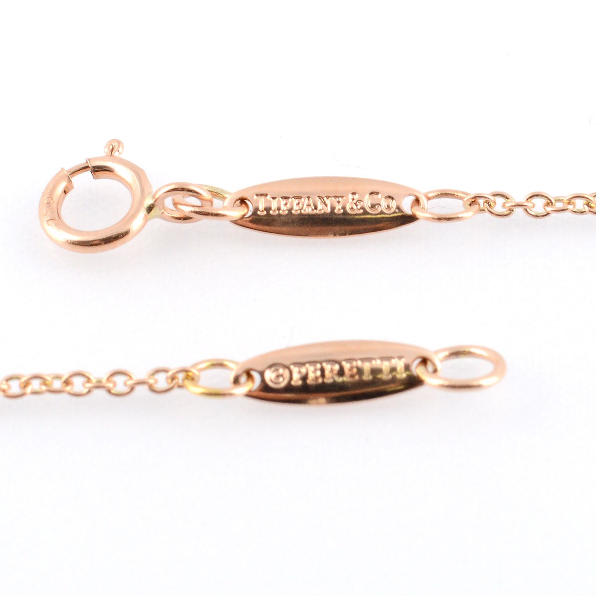 ティファニー Tiffany&CO 33400055 エルサ・ペレッティ ダイヤモンド バイ ザ ヤード ペンダント ペアシェイプ 0.07ct 16in 18KRG ネックレス