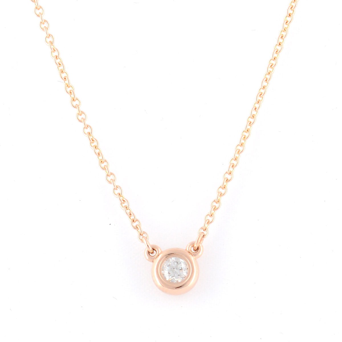 ティファニー Tiffany&CO 31895928 エルサ・ペレッティ ダイヤモンド バイ ザ ヤード ペンダント 0.10ct 16in 18KRG ネックレス