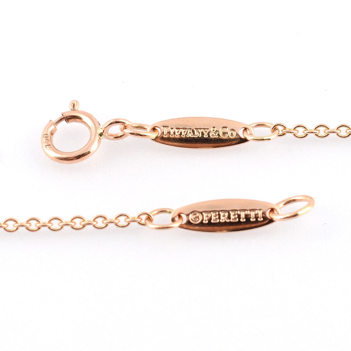 ティファニー Tiffany&CO 31895928 エルサ・ペレッティ ダイヤモンド バイ ザ ヤード ペンダント 0.10ct 16in 18KRG ネックレス