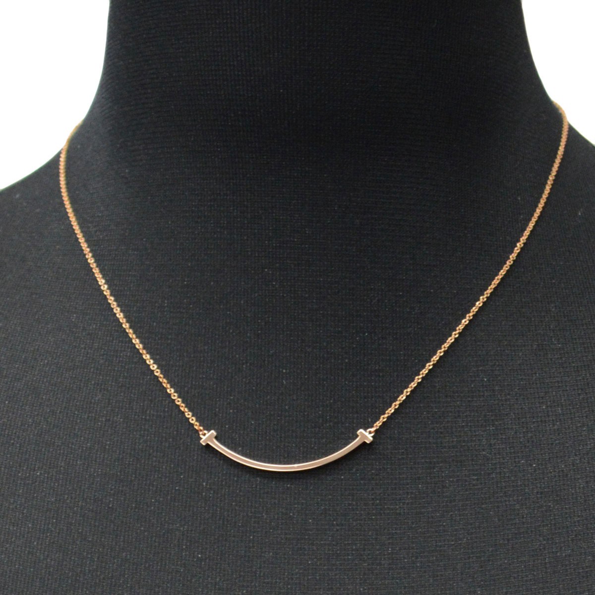 ティファニー Tiffany&CO 35189432 Tiffany Ｔ スマイル ペンダント ミニ 18KRG ネックレス