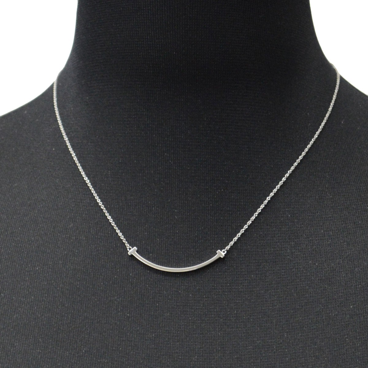 ティファニー Tiffany&CO 35189424 Tiffany Ｔ スマイル ペンダント ミニ 18KWG ネックレス