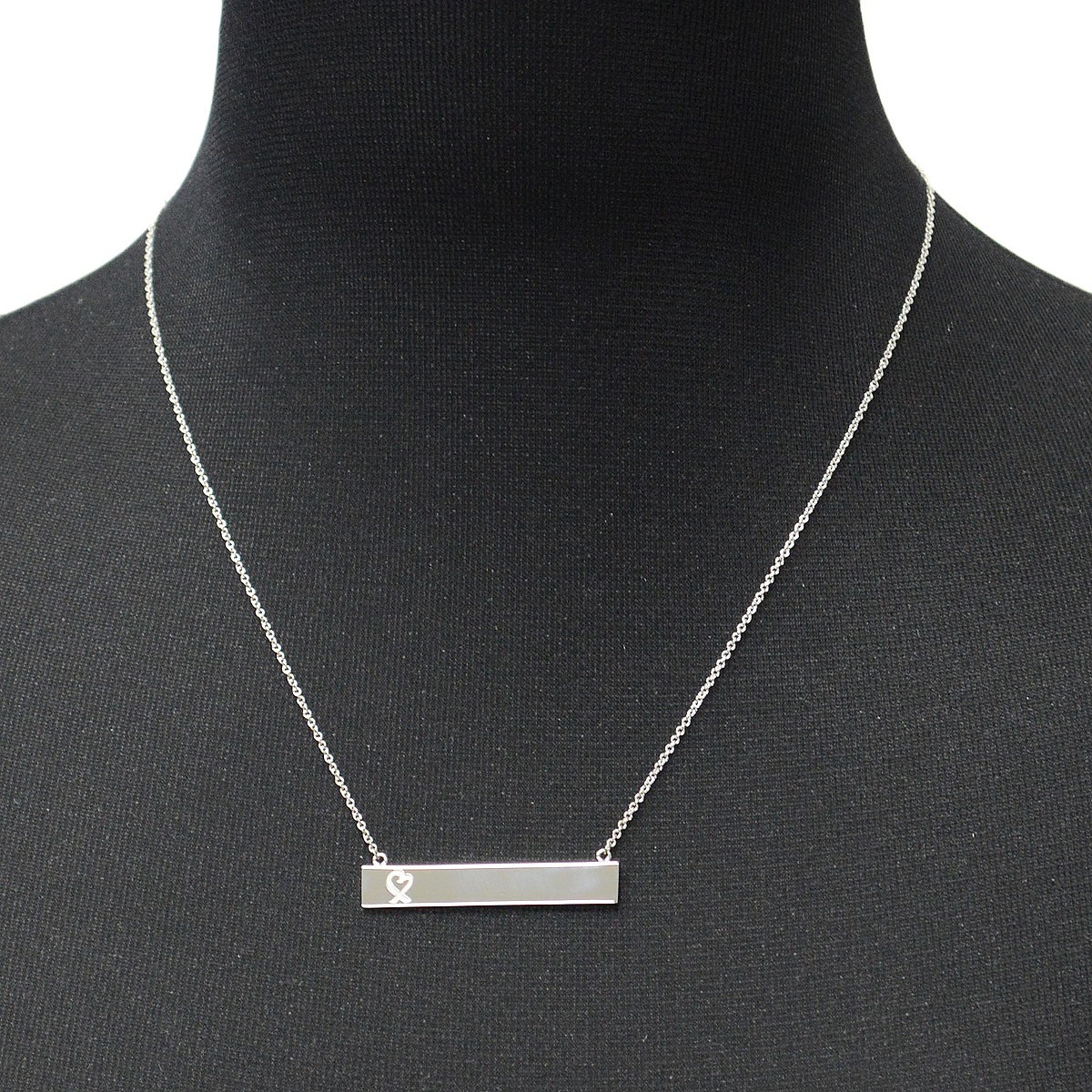 ティファニー Tiffany&CO 34946035 パロマ・ピカソ ラビング ハート バー ペンダント 18in スターリングシルバー ネックレス