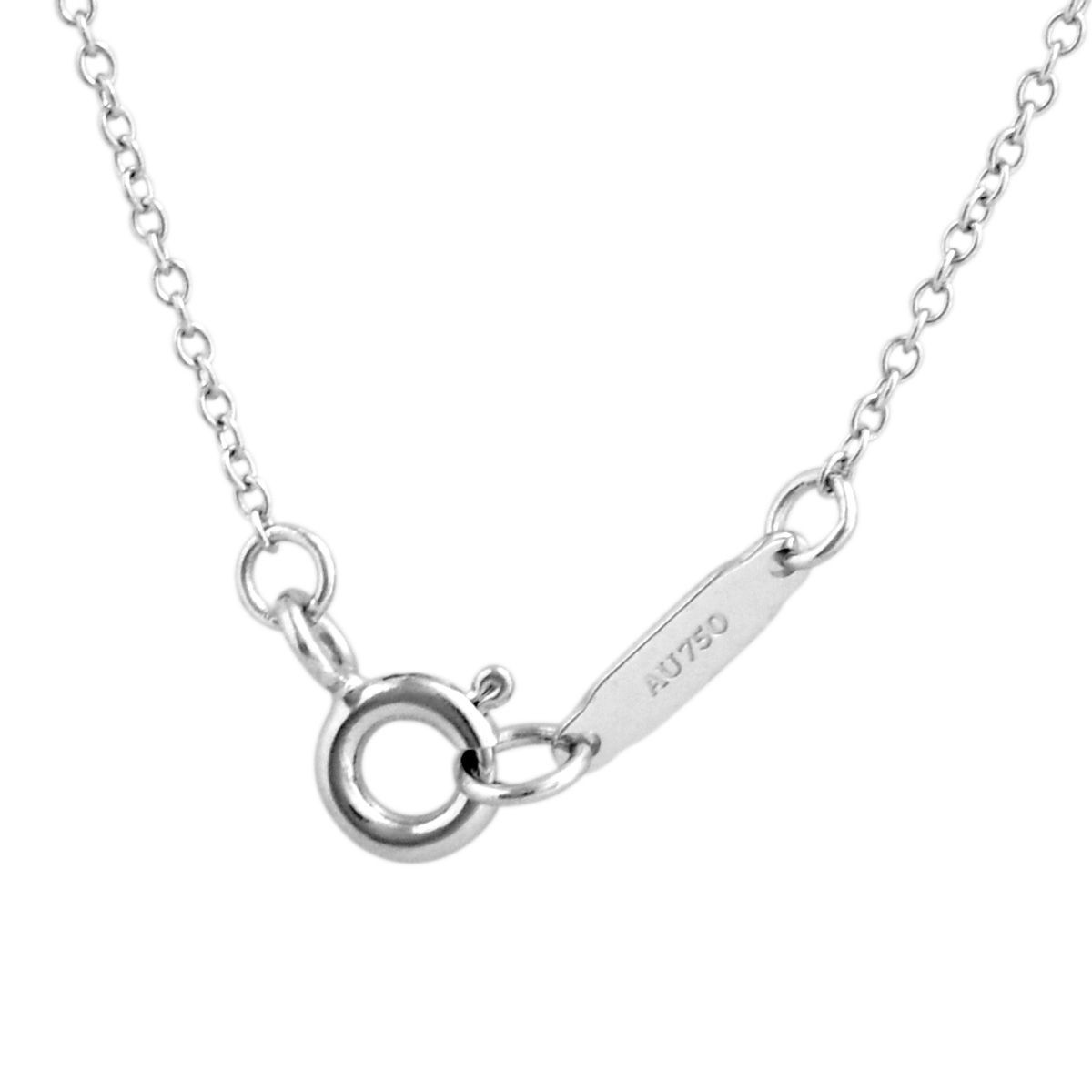 ティファニー TIFFANY&CO 28751265 RTT リターン トゥ ティファニー ミニ 2ハート ダブルハート タグ ダイアモンド ペンダント 16in 18KWG ネックレス