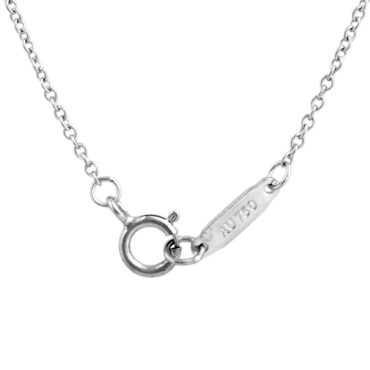 ティファニー TIFFANY&CO 33474563 メトロ ハート ダイアモンド ペンダント ミニ 0.04ct 16in 18KWG ネックレス