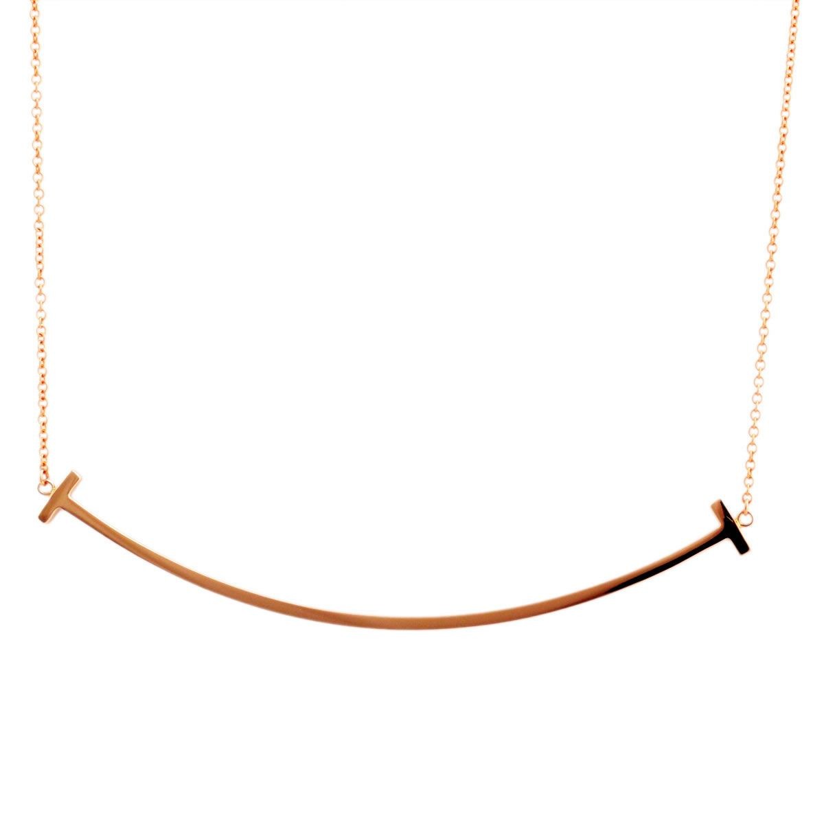 ティファニー TIFFANY&CO 33637152 Ｔｉｆｆａｎｙ Ｔ スマイル ペンダント 18KRG ネックレス