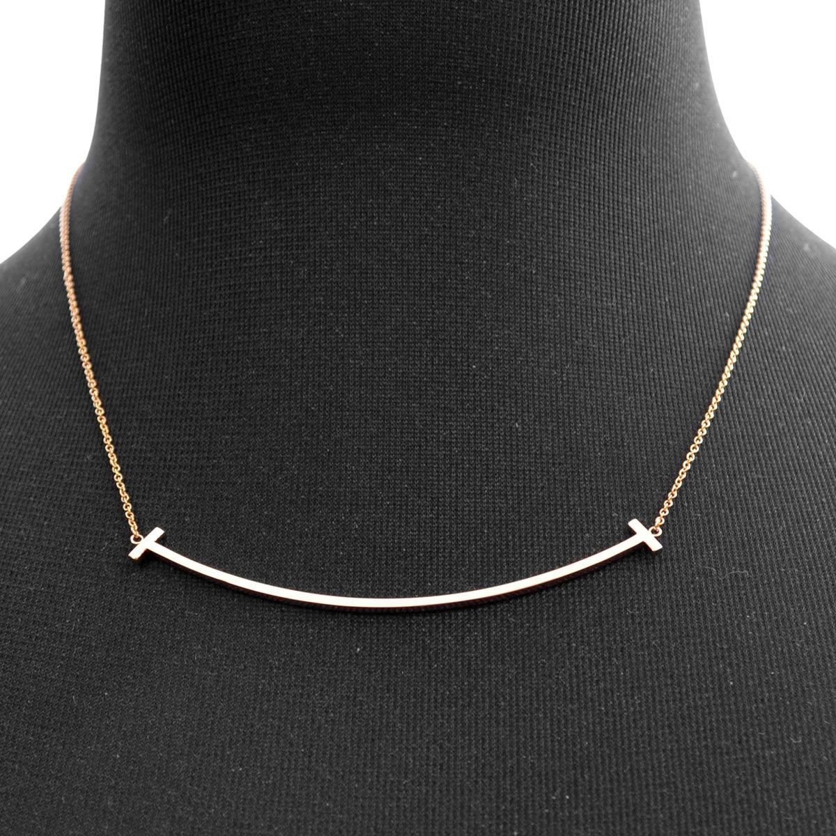 ティファニー TIFFANY&CO 33637152 Ｔｉｆｆａｎｙ Ｔ スマイル ペンダント 18KRG ネックレス