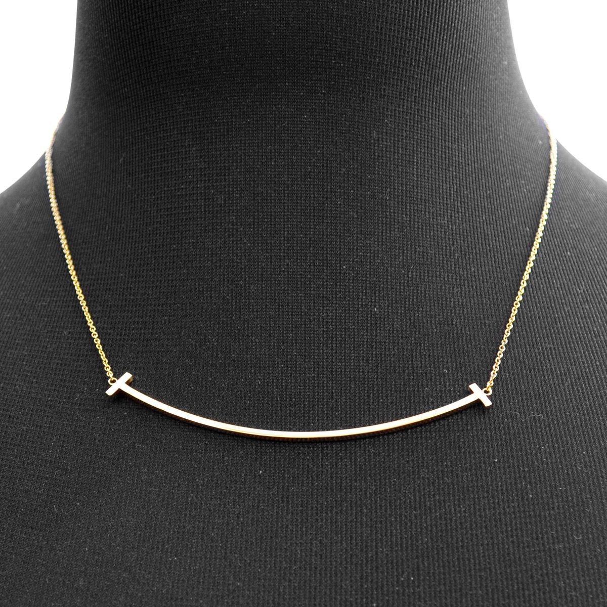 ティファニー TIFFANY&CO 33637179 Ｔｉｆｆａｎｙ Ｔ スマイル ペンダント 18KYG ネックレス