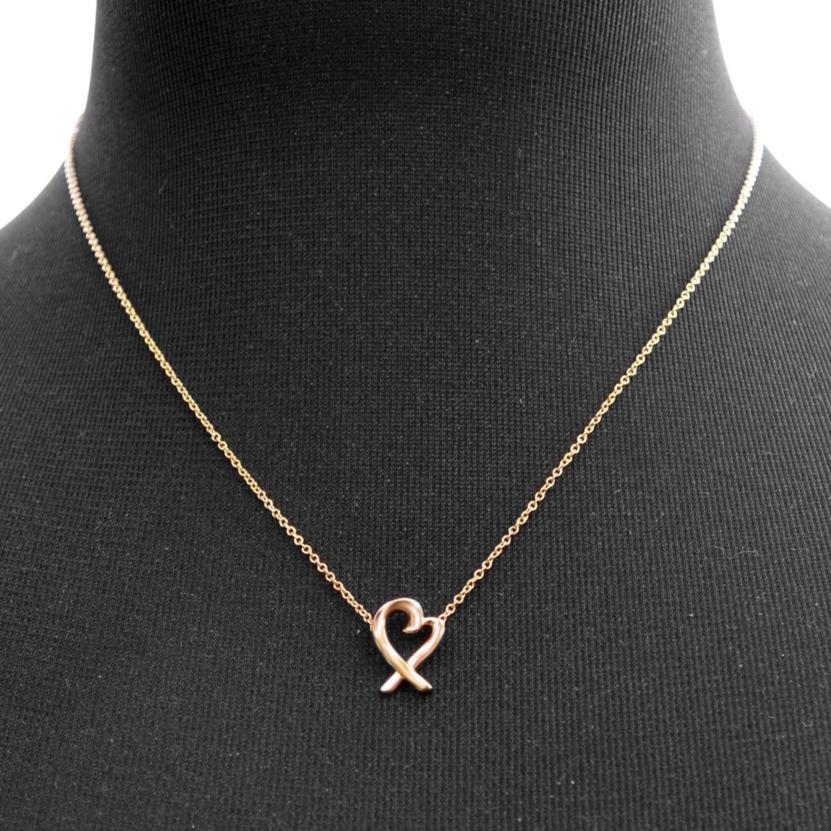 ティファニー TIFFANY&CO 34614555 パロマ・ピカソ ラビング ハート ペンダント ミニ 16in 18KRG ネックレス
