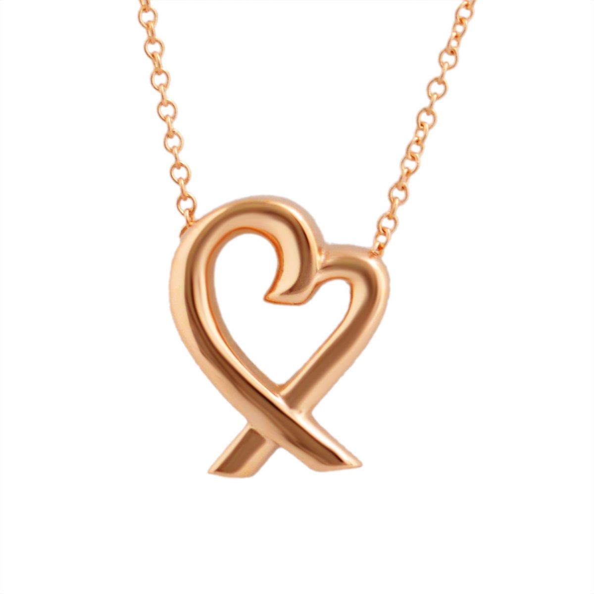 ティファニー TIFFANY&CO 34614598 パロマ・ピカソ ラビング ハート ペンダント スモール 16in 18KRG ネックレス