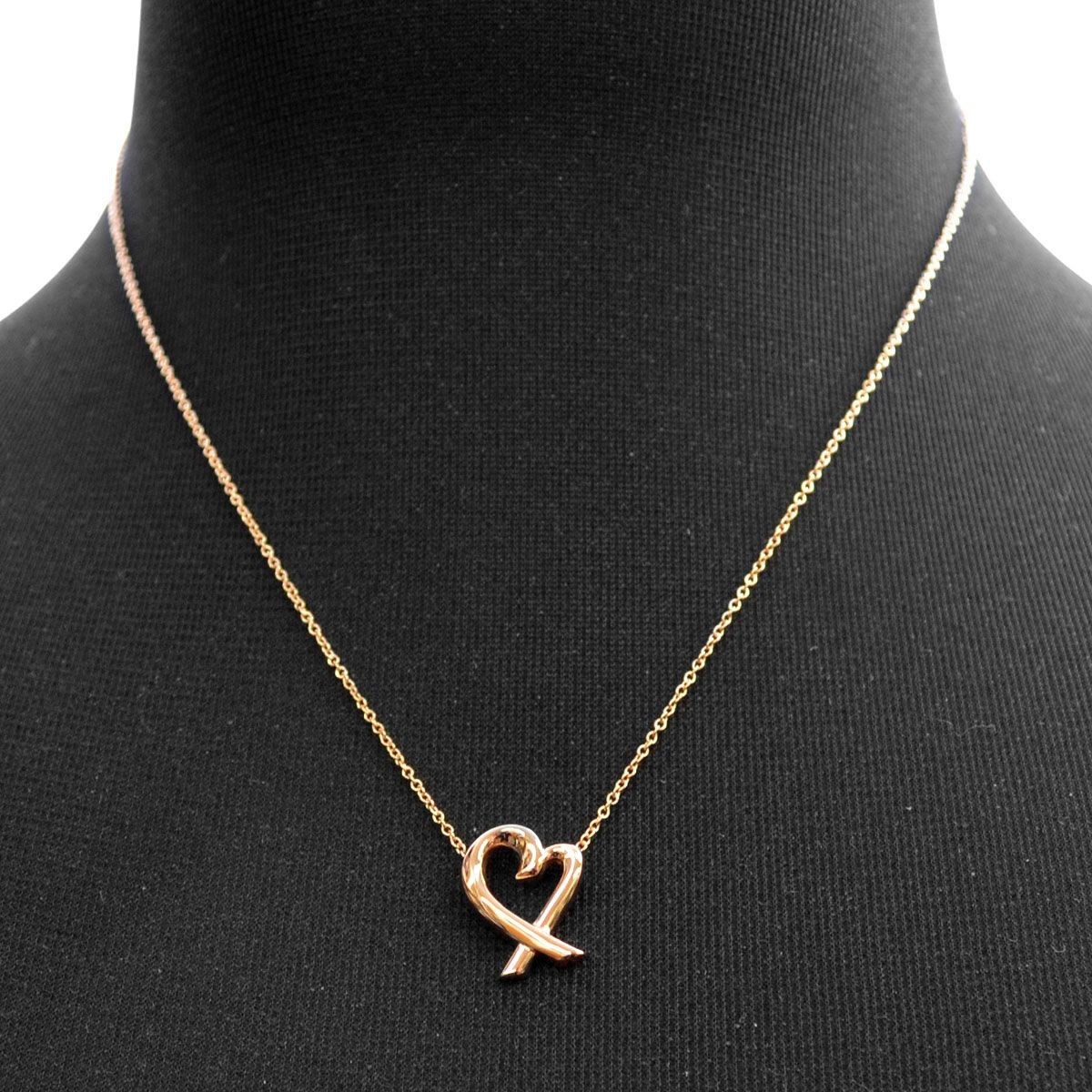 ティファニー TIFFANY&CO 34614598 パロマ・ピカソ ラビング ハート ペンダント スモール 16in 18KRG ネックレス