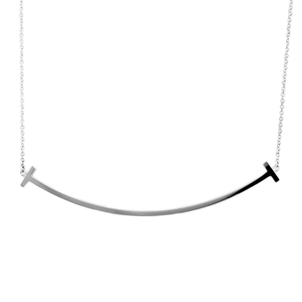 ティファニー TIFFANY&CO 34775346 Ｔｉｆｆａｎｙ Ｔ スマイル ペンダント 18KWG ネックレス