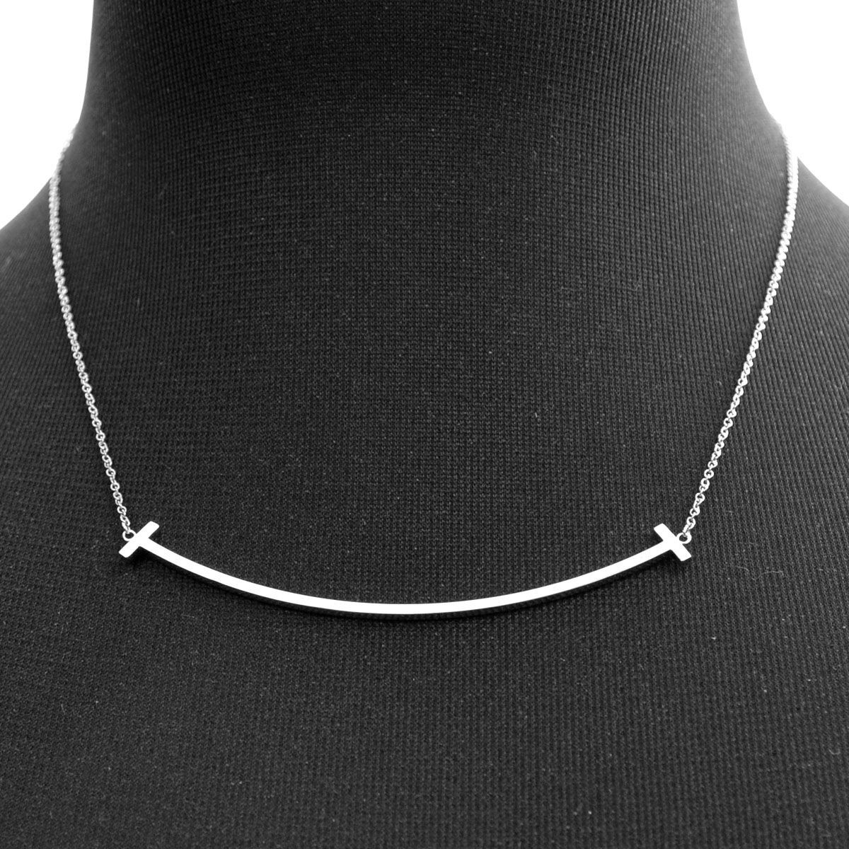 ティファニー TIFFANY&CO 34775346 Ｔｉｆｆａｎｙ Ｔ スマイル ペンダント 18KWG ネックレス