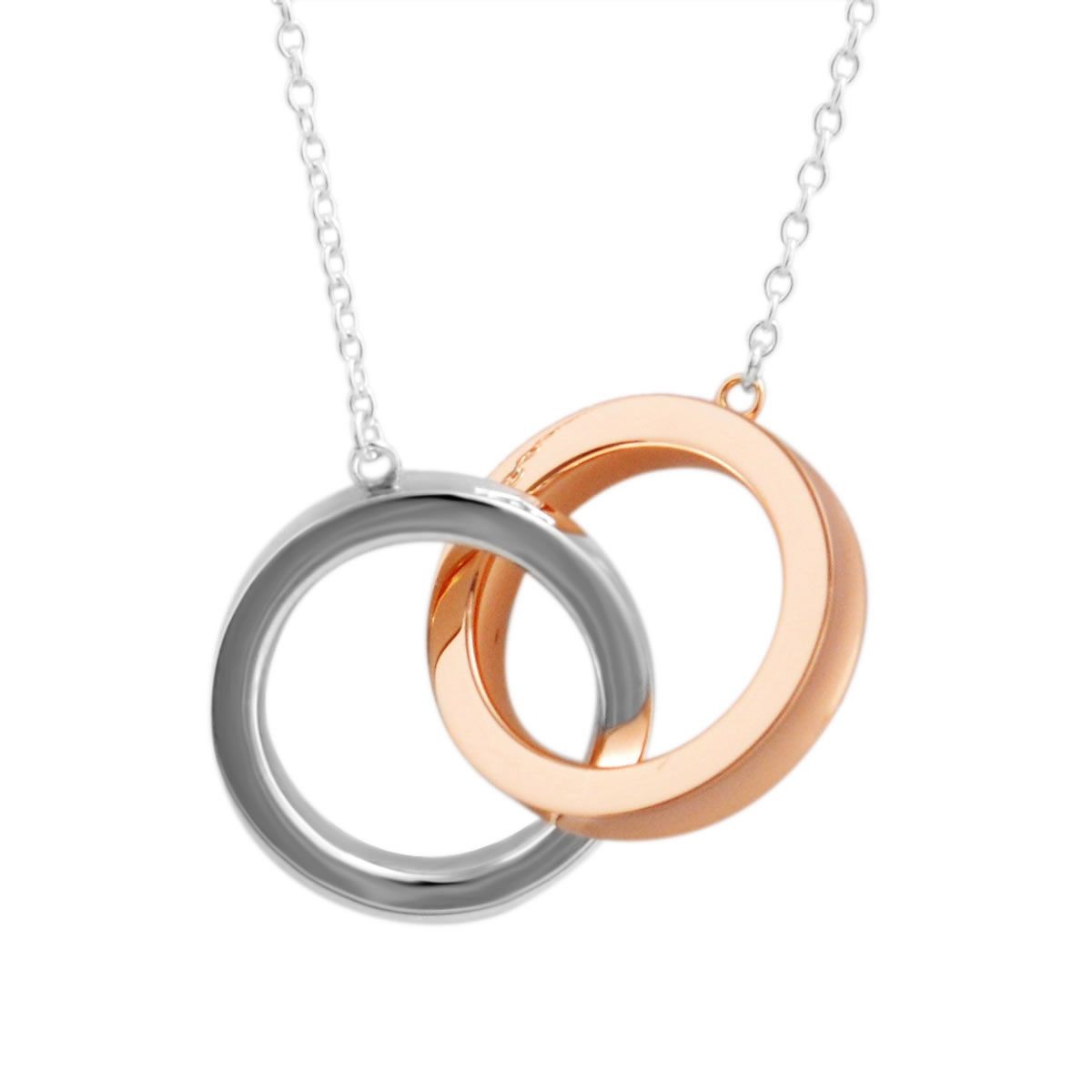 ティファニー TIFFANY&CO 35672095 1837 インターロッキング ペンダント SS/RUBEDO ネックレス
