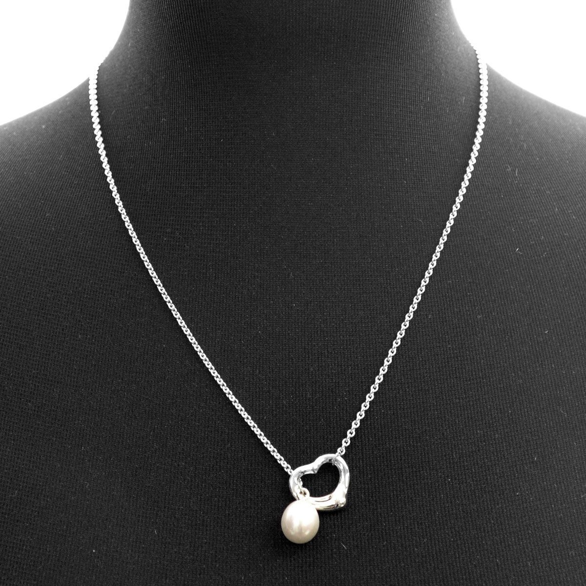 ティファニー TIFFANY&CO 26303761 エルサ・ペレッティ オープン ハート ラリアット フレッシュウォーターパール SS ネックレス ペンダント
