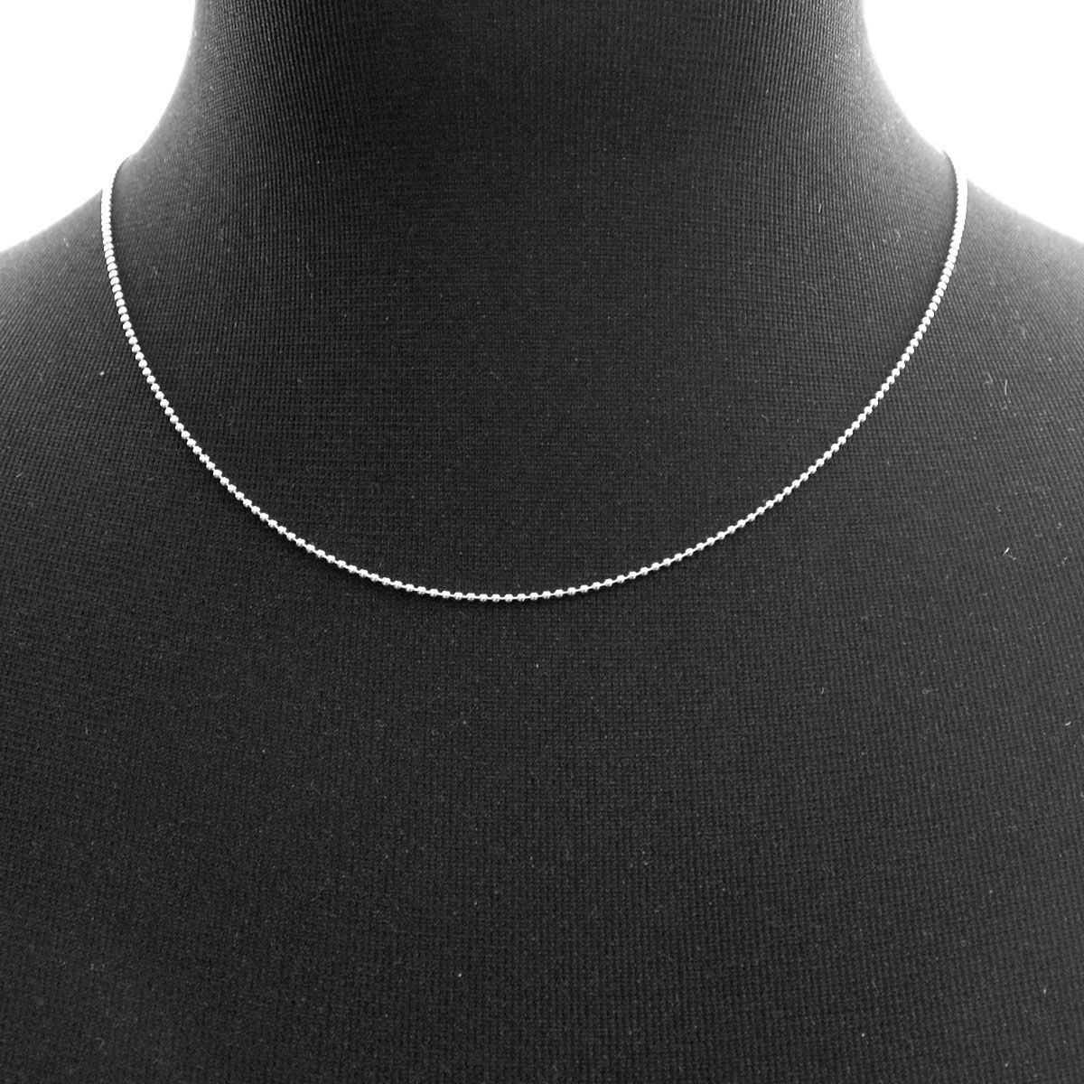 ティファニー TIFFANY&CO 24469654 スモール ビーズ チェーン ネックレス 16in SS 41cm