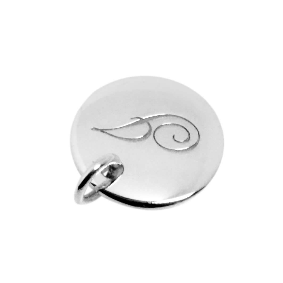 ティファニー TIFFANY&CO 25875133 ノーツ レター アルファベット イニシャル J ディスク チャーム (ペンダントトップ) スモール SS